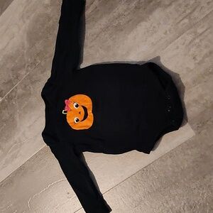 🎃 Baby Starters Black Pumpkin Long Sleeve Onesie – Size 6–9 Months